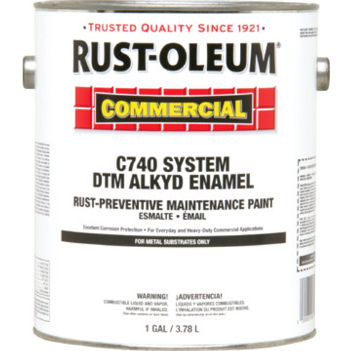 1 Gallon Rust-Oleum Commercial DTM Alkyd Enamel Paint - Safety Yellow
