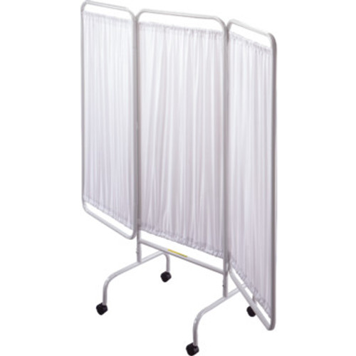 Privacy Screen White 69"Lx81"W With Casters