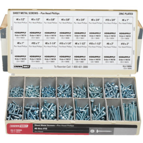 Pan Head Sheet Metal Screw Assortment Kit Pan Head Sheet Metal Screw Assortment Kit