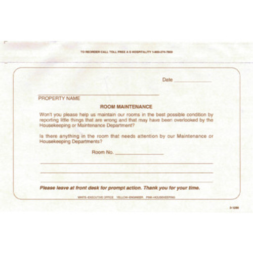 Room Maintenance White Package Of 100 Room Maintenance White Package Of 100