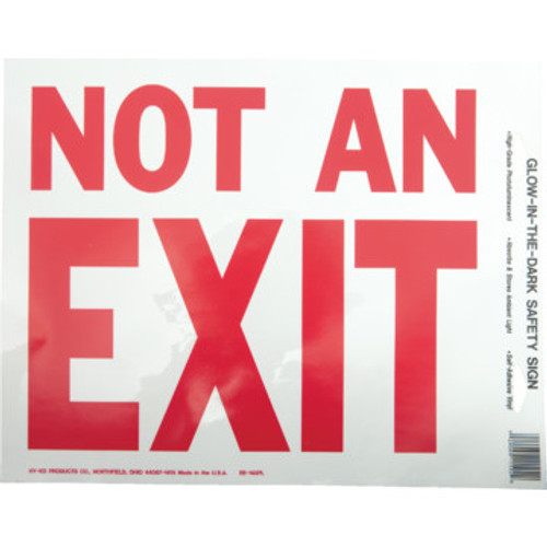 Vinyl "Not An Exit" Safety Sign Vinyl "Not An Exit" Safety Sign