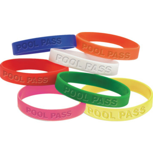 Recreational Pool Pass Bracelet, Pink Package Of 100 Recreational Pool Pass Bracelet, Pink Package Of 100