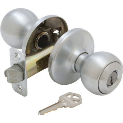 Kwikset Polo Storerrom Lock Satin Chrome Kwikset Polo Storerrom Lock Satin Chrome