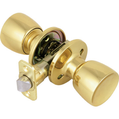 Shield Security Tulip Passage Knob Brass Shield Security Tulip Passage Knob Brass