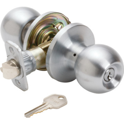 Shield Security Round Entry Knob Satin Chrome Shield Security Round Entry Knob Satin Chrome
