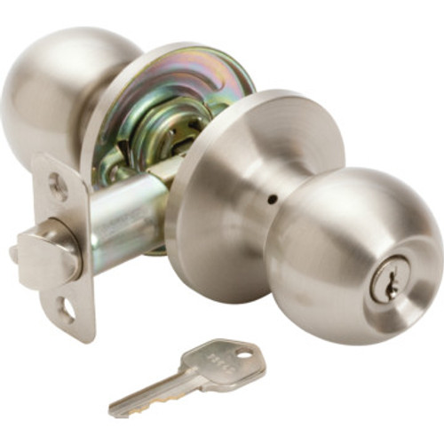 Shield Security Round Entry Knob Satin Nickel Shield Security Round Entry Knob Satin Nickel