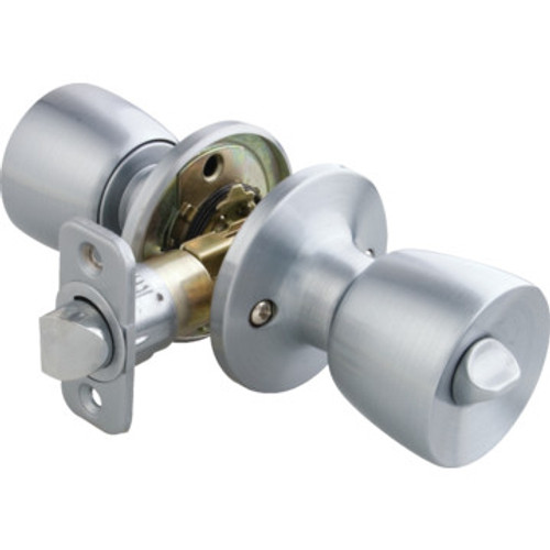 Shield Security Tulip Privacy Knob Satin Chrome