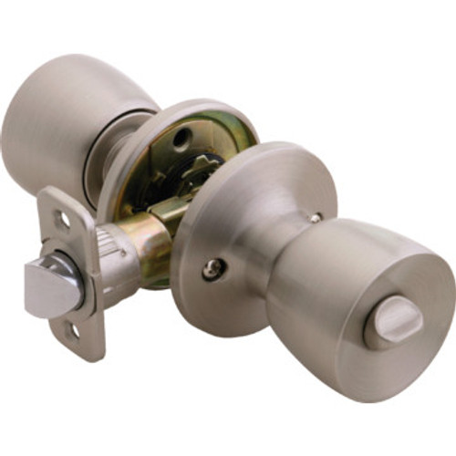 Shield Security Tulip Privacy Knob Satin Nickel Shield Security Tulip Privacy Knob Satin Nickel