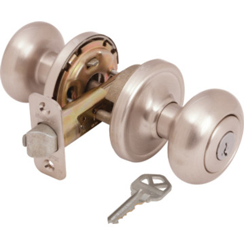 Kwikset Hancock Entry Knob With SmartKey Satin Nickel Kwikset Hancock Entry Knob With SmartKey Satin Nickel