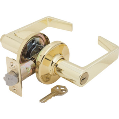 Kwikset Kingston Storeroom Lever with SmartKey Brass Kwikset Kingston Storeroom Lever with SmartKey Brass