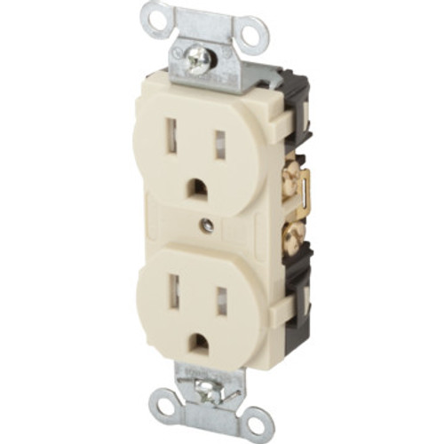 15 Amp Commercial Grade Duplex Receptacle - Tamper Reistant - White
