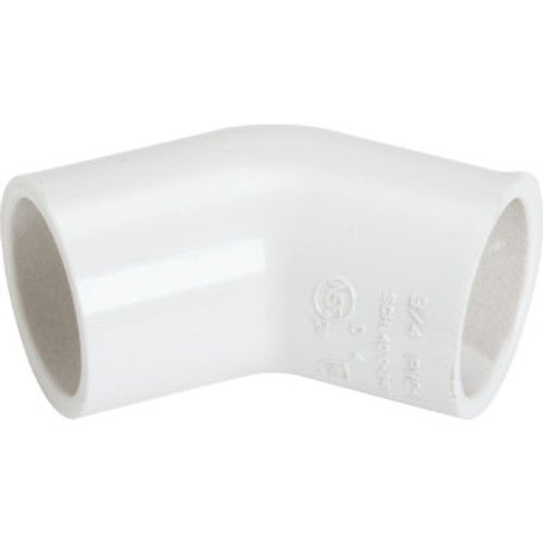 PVC 45 Elbow Schedule 40 - 3/4" x 3/4" PVC 45 Elbow Schedule 40 - 3/4" x 3/4"
