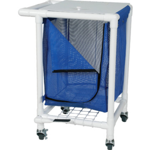 MJM Single Hamper With Foot Pedal 55 Gallon Mauve Mesh MJM Single Hamper With Foot Pedal 55 Gallon Mauve Mesh