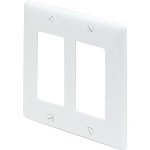 Jumbo Double Gang Decorator Wall Plate - White - Package Of 10 Jumbo Double Gang Decorator Wall Plate - White - Package Of 10
