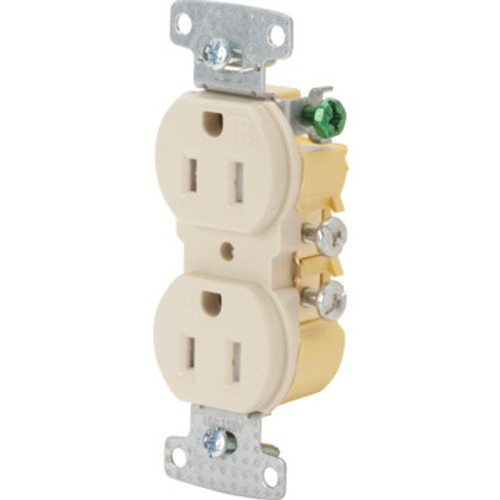 15 Amp Tamper Resistant Duplex Receptacle - Ivory 15 Amp Tamper Resistant Duplex Receptacle - Ivory