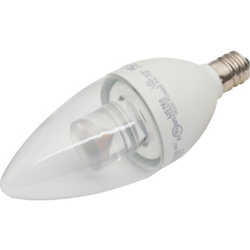 LED Bulb TCP 5W Torpedo (40W Equivalent) 2700K Candelabra Base Clear Dimmable