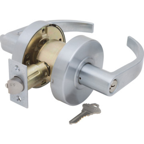 Shield Security Commercial Cornwall Storeroom lever Satin Chrome Shield Security Commercial Cornwall Storeroom lever Satin Chrome