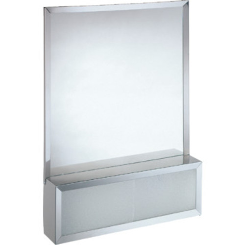 30x32" Chrome-Plated Aluminum Cosmetic Box With Attached Mirror