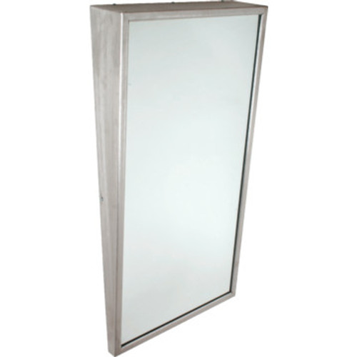 Bobrick Framed Angled Mirror 18 x 30" Satin Stainless Steel