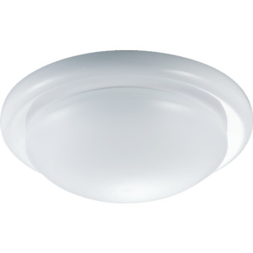 Light Flush Mount Fixture White Frosted Glass 14-1/4"