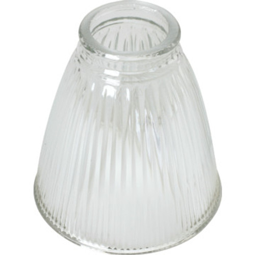 Clear Prismatic Ribbed Tulip Glass 4-5/8H x 2-1/4" Pack of 4