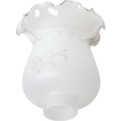 Satin White Tulip Glass 5-1/8H 1-5/8" Fitter Pack of 4