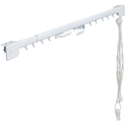 66-120" White Contract Taverse Rod 66-120" White Contract Taverse Rod