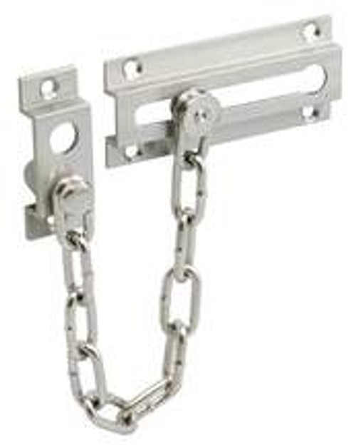 2-13/16" Extruded Brass Chrome Chain Door Lock Chrome