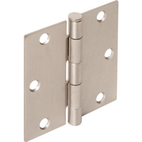 3-1/2" Residential Plain Bearing Door Hinge Satin Nickel Square Corner Pkg/2 3-1/2" Residential Plain Bearing Door Hinge Satin Nickel Square Corner Pkg/2