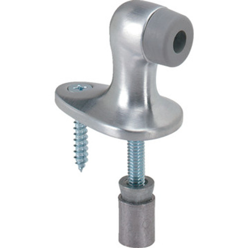 Cast Brass Commercial Floor Door Stop 2" Satin Chrome