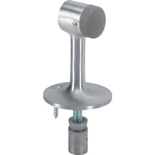 Cast Brass Commercial Floor Door Stop 3-1/4" Satin Chrome Cast Brass Commercial Floor Door Stop 3-1/4" Satin Chrome