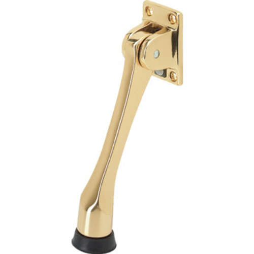 Cast Brass Commercial Kick-Down Door Holder 4-3/4" Polished Brass