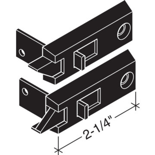 2-1/4" Window Tilt Latch and Corner White, Package of 4