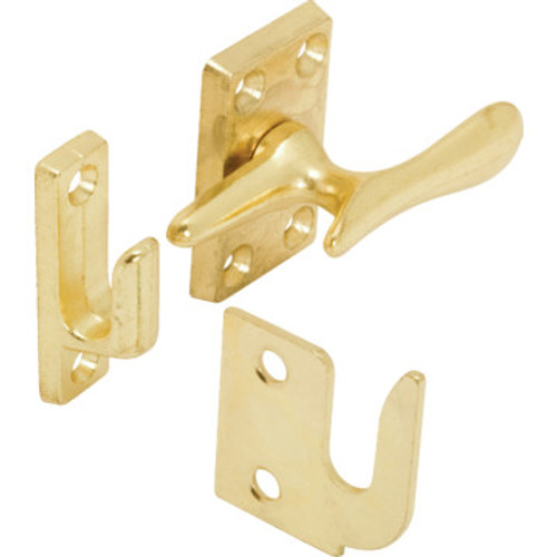 7/8" Casement Window Lock Brass, Package of 2