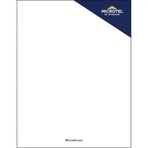 Microtel Inn and Suites 4-1/4 x 5-1/2" 16 Sheet Memo Pad, Case of 500 Microtel Inn and Suites 4-1/4 x 5-1/2" 16 Sheet Memo Pad, Case of 500