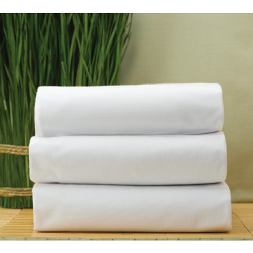 Cotton Bay Essex T180 Fitted Sheet Twin 39x75x12" White Package Of 12