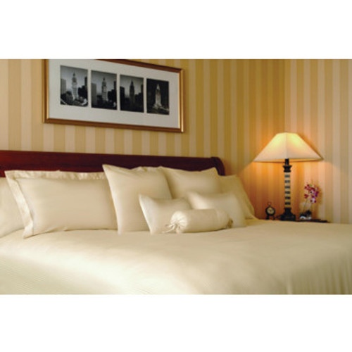 Magnificence Dobby Stripe T310 Fitted Sheet Queen 60x80x15" White Case Of 12