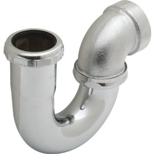 Brass Tubular J-Bend Sink Trap 1-1/2" x 1-1/2" And 1-1/4" Washer Connect