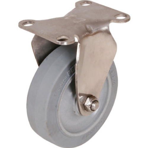 Shepherd 4" Gray Non-Marking Rubber Rigid Caster