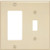 Ivory Double Combo Deco Wall Plt"Pkg Of 25"