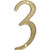 4" Brass Number 3 "Pkg Of 2"