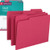 Red File Folders, Letter Size Bx/100