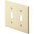 Double Toggle Switch Wall Plate - Ivory - Package Of 10