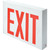 NYC Approved White Steel LED Red Exit Sign With Battery Back