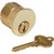 Mortise Cylinder - 5-Pin (Drilled 6) - Brass - Std Cam - Segal 9 - KD - 1-1/8
