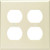 Midsize Double Gang Duplex Receptacle Wall Plate - White - Package Of 25