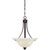 Two-Light Pendant Oil-Rubbed Bronze Alabaster-Style Glass