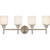 Aubrey Four-Light Vanity Brushed Nickel White Cylinder Glass