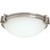 36 Watt Fluorescent Ceiling Fixture Brushed Nickel Opal White Glass