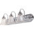 Three-Light Vanity Chrome Clear Deco Drape Glass